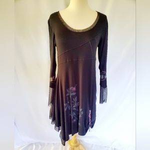 SWEET  Sun Light Paris Fit and Flare Long Sleeve Dress.  Size: 2 (will fit S:4)